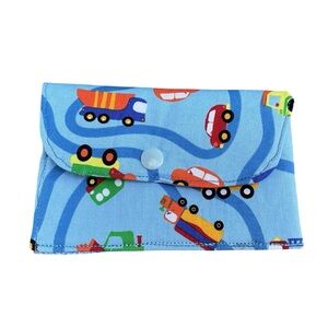 Kids Toy Car Patterned Blue Wallet Gift Card Holder New Handmade by Darling